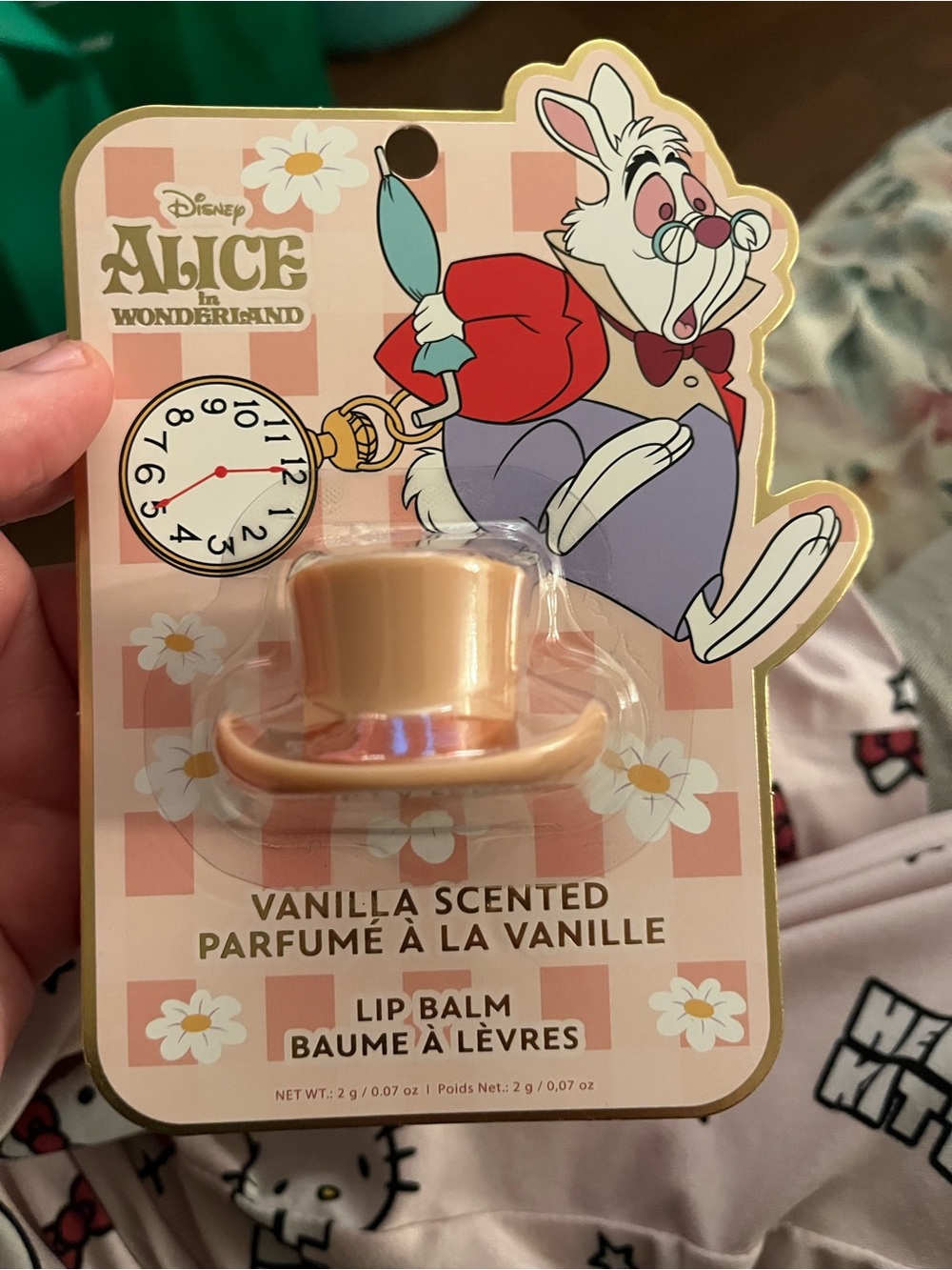Disney Alice in Wonderland Vanilla Scented Lip Balm Packaging